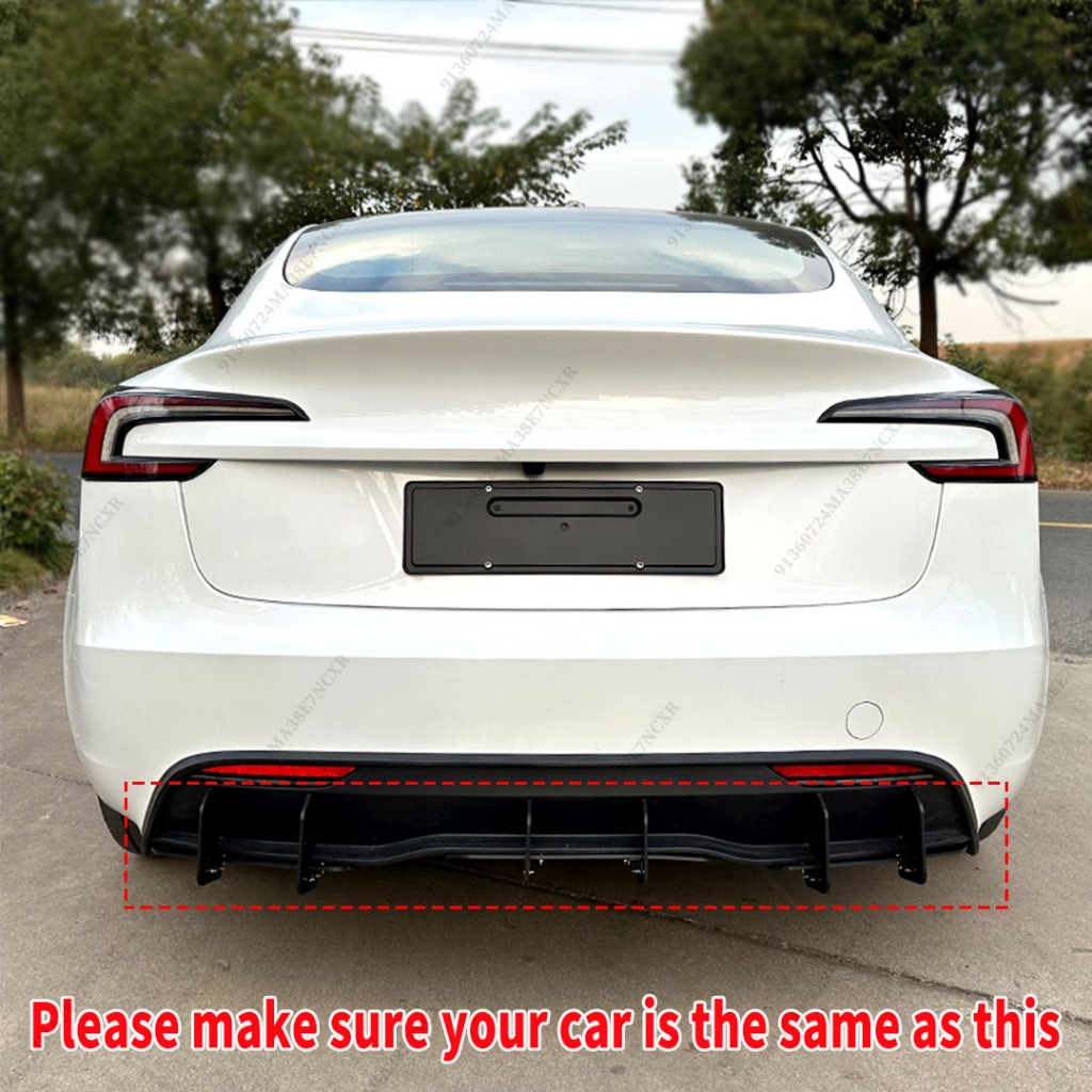 Dành Cho Xe Tesla Model 3 Cao Nguyên 2024 2025 Hiệu Suất Cao Phía Sau Cản Bộ Chia Bao Viền Khuếch Tán Điều Chỉnh Môi Phụ Kiện DF Phong Cách