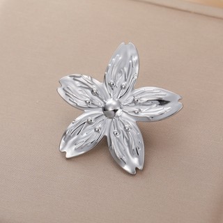 Trâm cài hoa anh đào duyên dáng 34x33mm từ thép không gỉ, chống thấm nước