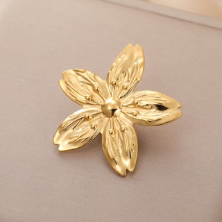 Trâm cài hoa anh đào duyên dáng 34x33mm từ thép không gỉ, chống thấm nước