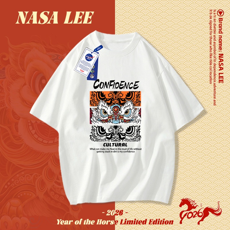 🔥Hàng có sẵn🔥NASA Áo Thun Cotton Tay Ngắn In Chữ NASA Thời Trang Mùa Hè 2026 Cho Cặp Đôi Tay áo ngắn áo thun nam