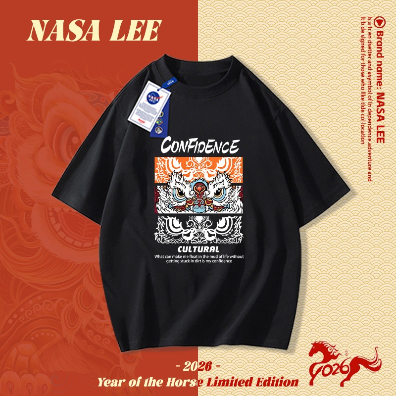 🔥Hàng có sẵn🔥NASA Áo Thun Cotton Tay Ngắn In Chữ NASA Thời Trang Mùa Hè 2026 Cho Cặp Đôi Tay áo ngắn áo thun nam