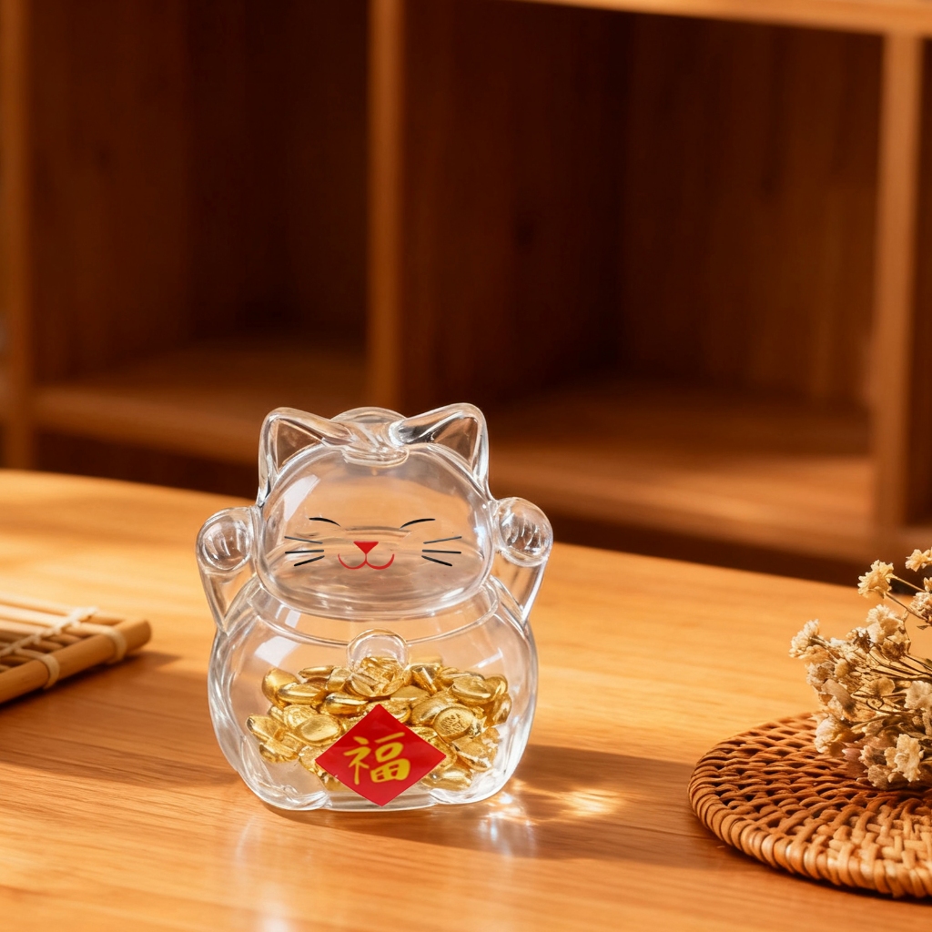 【Hàng Sẵn】Thủy Tinh Heo Ngân Hàng Tiết Kiệm Bình Tổ Chức Lợn Hộp Tiết Kiệm Tiền Cho Trẻ Em Phòng Khách