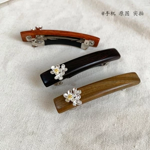 Kẹp Tóc Wooden Handmade từ Đàn Hương Xanh & Đỏ, Cây Mun và Gỗ Lò Xo - Phong Cách Đơn Giản Tinh Tế