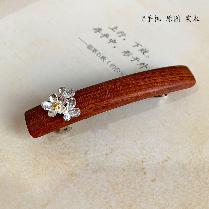Kẹp Tóc Wooden Handmade từ Đàn Hương Xanh & Đỏ, Cây Mun và Gỗ Lò Xo - Phong Cách Đơn Giản Tinh Tế