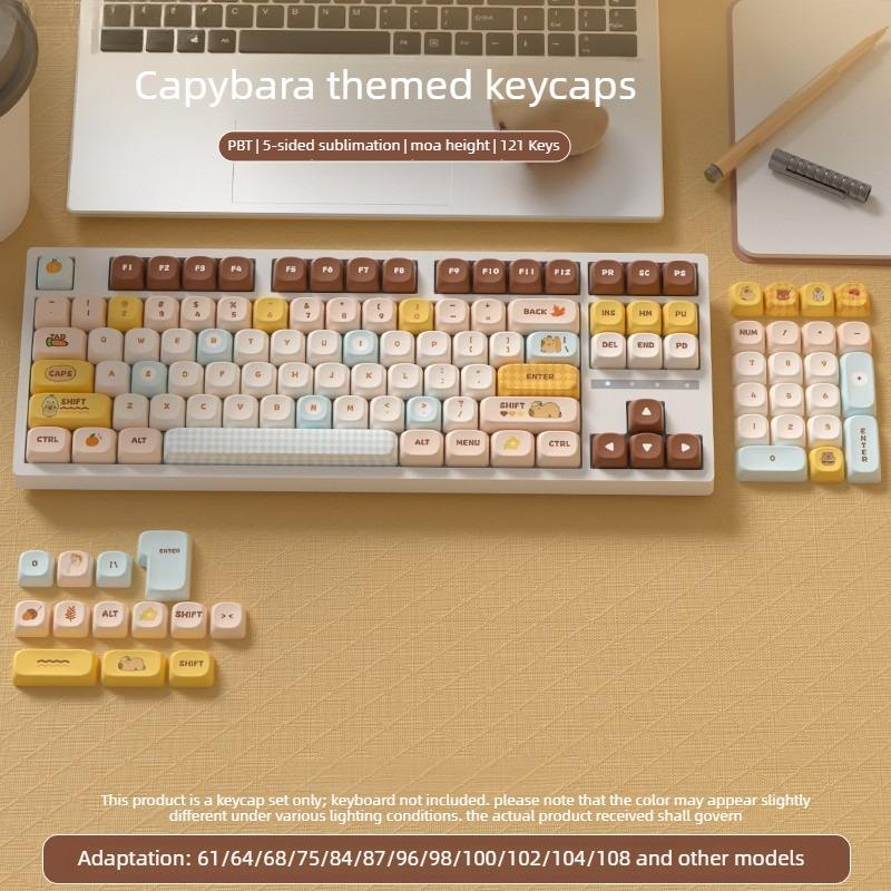 Capybara / Little Chicken Keycaps 121 Phím MOA Profile PBT Keycap thăng ...