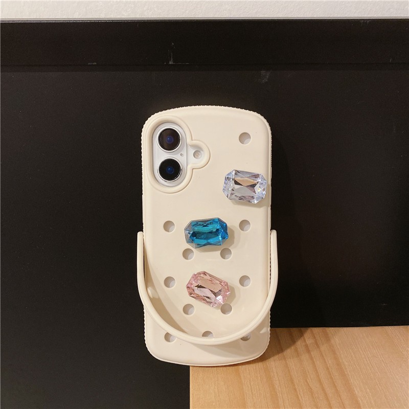 Ốp điện thoại chất liệu Silica gel họa tiết Crocs cho iPhone 17 Pro max 16 Pro Crocs