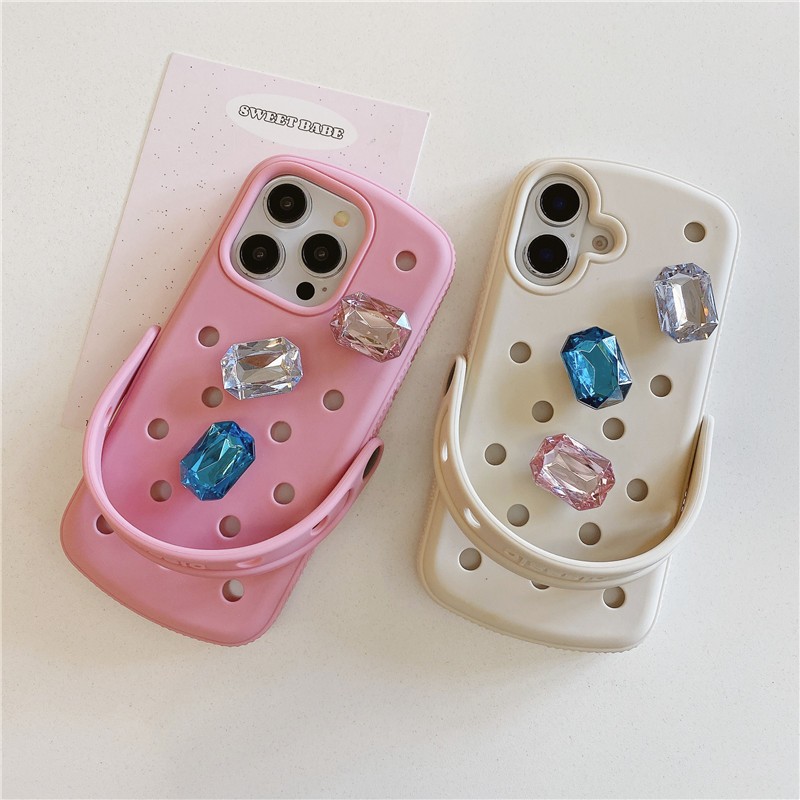 Ốp điện thoại chất liệu Silica gel họa tiết Crocs cho iPhone 17 Pro max 16 Pro Crocs