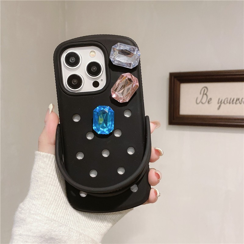 Ốp điện thoại chất liệu Silica gel họa tiết Crocs cho iPhone 17 Pro max 16 Pro Crocs