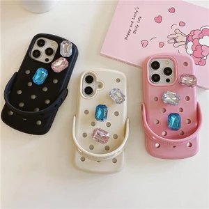 Ốp điện thoại chất liệu Silica gel họa tiết Crocs cho iPhone 17 Pro max 16 Pro Crocs