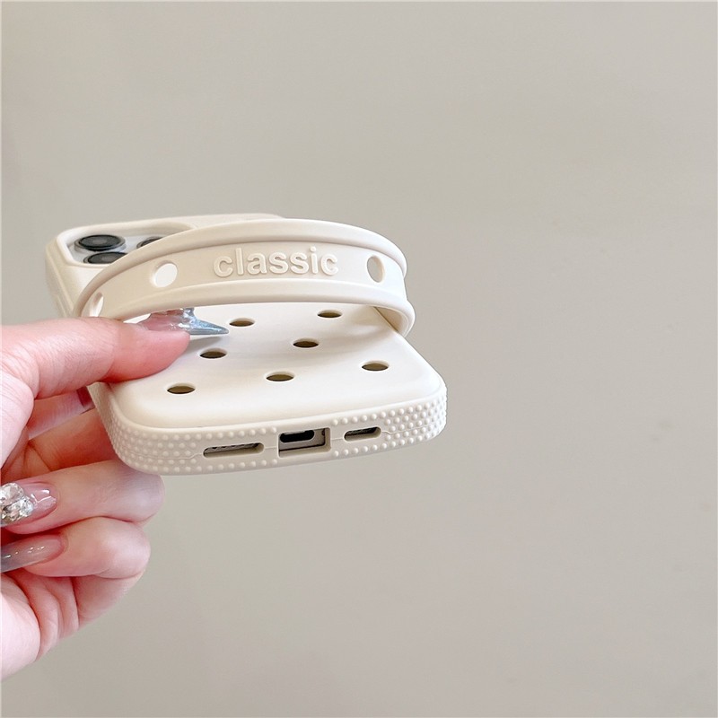 Ốp điện thoại chất liệu Silica gel họa tiết Crocs cho iPhone 17 Pro max 16 Pro Crocs