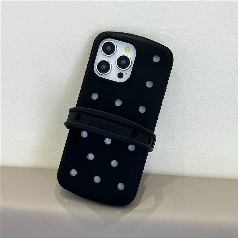 Ốp điện thoại chất liệu Silica gel họa tiết Crocs cho iPhone 17 Pro max 16 Pro Crocs