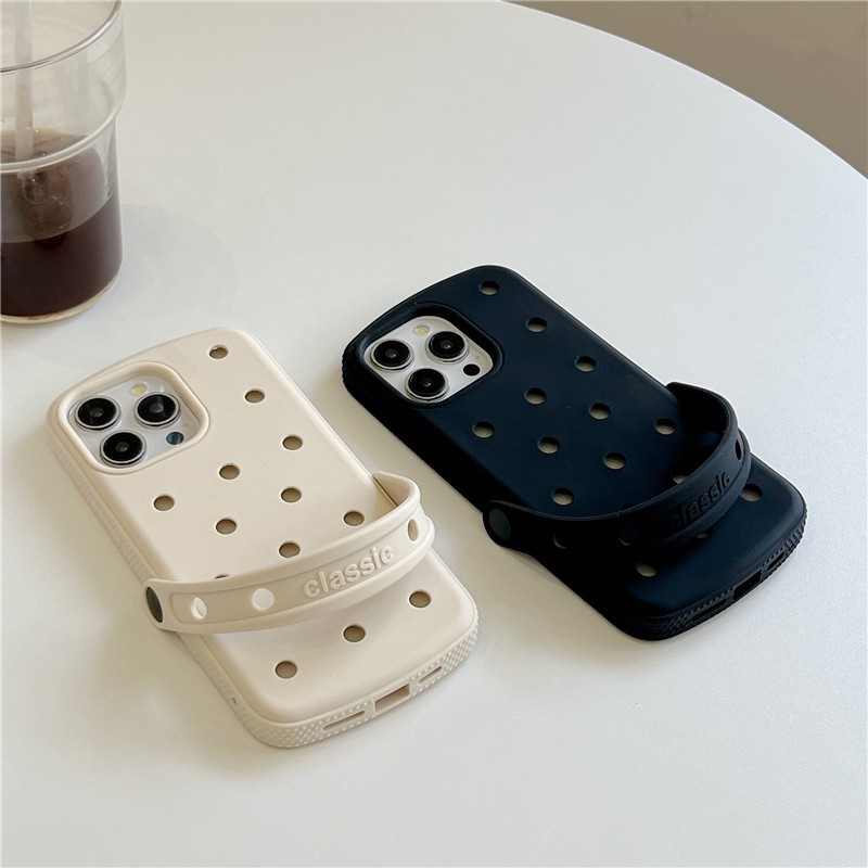 Ốp điện thoại chất liệu Silica gel họa tiết Crocs cho iPhone 17 Pro max 16 Pro Crocs