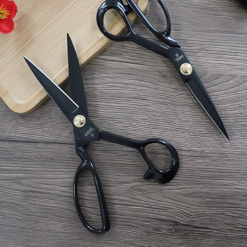 Kéo may gia dụng Geesong để cắt vải chuyên nghiệp và may thủ công, tay cầm bằng nhôm 10 inch có lớp phủ nhựa nhúng