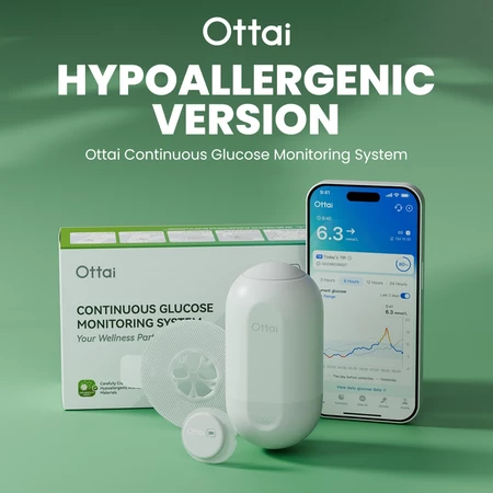 Ottai Phiên bản không gây dị ứng CGM Máy đo đường huyết liên Một bộ trong 14 ngày