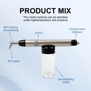 1 Bộ Máy Phun Cát micro Alumina Nha Khoa Có Xịt Nước Microetcher Alumina Súng Phun Cát Máy Đánh Bóng Không Khí