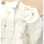 Phong cách Nhật Bản Muji Style / Nữ Lily of the Valley Cotton nguyên chất Quần ngắn tay mỏng / Họa tiết dễ thương Quần dài đến mắt cá chân / Bộ đồ ngắn tay có thể mặc bên ngoài thoải mái ngọt ngào / 1
