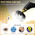 Máy làm sạch hơi nước áp suất cao PZZ Mỹ 220V Làm nóng nhanh 15 giây, nhiệt độ 105°C, máy làm sạch di động, dùng cho ô tô, nhà bếp, nội thất — ảnh 3