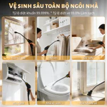 Máy làm sạch hơi nước áp suất cao PZZ Mỹ 220V Làm nóng nhanh 15 giây, nhiệt độ 105°C, máy làm sạch di động, dùng cho ô tô, nhà bếp, nội thất — ảnh 5