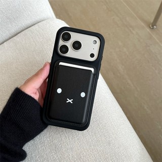 Ốp điện thoại đựng thẻ biểu tượng cảm xúc dễ thương phù hợp cho iPhone 11 12 Pro 13 Pro Max 15 Pro Max 14 16 Pro 16 Plus 17 Air 17 Pro 17 Pro Max