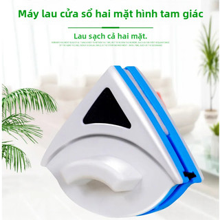 Dụng cụ lau kính từ tính hai mặt Dụng cụ tiện dụng 3-8mm Khăn lau kính gia dụng Dụng cụ làm sạch tam giác Khăn lau kính rỗng