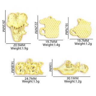 10 Chiếc Quyến Rũ Dầu Nhỏ Giọt Đỏ & Hồng Ngày Lễ Tình Nhân - Trái Tim Tình Yêu Lãng Mạn / Chữ Cái / Hoa Hồng / Bong Bóng Thiết Kế, Đôi Vòng Cổ Bông Tai Vòng Tay Móc Khóa Hộp Quà Tặng Đồ Trang Trí Mặt Dây Hợp Kim DIY
