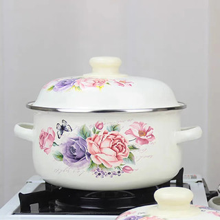 Dày 16-20CM Bộ Ba Mảnh Men Nồi Canh Hai Ear Nồi Luộc Nồi Mì Ăn Liền Bát Lẩu Nhỏ Lard Bát