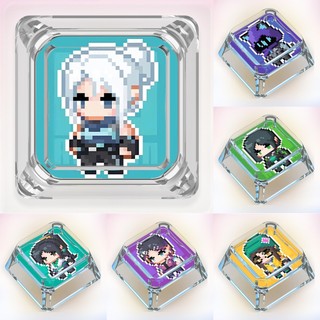 VALORANT Pixel Art Keycaps Hoạt Hình Dễ Thương Tùy Chỉnh Keycaps Bàn Phím Cơ Trong Suốt Keycaps