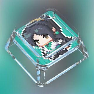 VALORANT Pixel Art Keycaps Hoạt Hình Dễ Thương Tùy Chỉnh Keycaps Bàn Phím Cơ Trong Suốt Keycaps