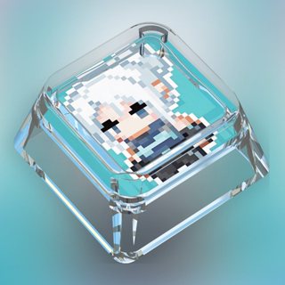 VALORANT Pixel Art Keycaps Hoạt Hình Dễ Thương Tùy Chỉnh Keycaps Bàn Phím Cơ Trong Suốt Keycaps