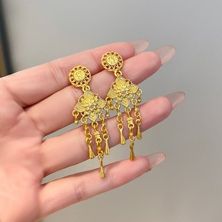 Tai nghe tua rua retro phong cách Trung Hoa, bộ khuyên tai cao cấp, sang trọng