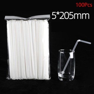 [KJ] 500 Chiếc Ống Hút Nhựa DIY Dùng Một Lần Ngắn Trong Suốt Nhọn Mỏng Ống Hút Uống Hàng Hóa Phụ Kiện Nhà Bếp [Mới]