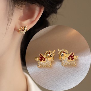 Bông Tai Kim Cương Giả Nhỏ Giọt Ngựa Vàng, Phong Cách Thời Trang Cao Cấp