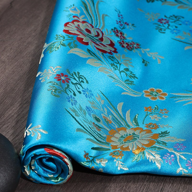 Begonia Hoa Thổ Cẩm Vải Hanfu Kimono Đường Trang Phục Sườn Xám Lụa Satin Vải Quần Áo 0.5 Mét JA28