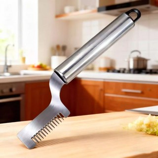 Dao nhà bếp bằng thép không gỉ Hành tây cắt tỉa có tay cầm cong Thiết kế thực phẩm Dụng cụ lụa nhanh chóng