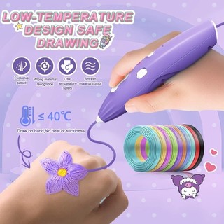 Bút 3D Màn Hình Kỹ Thuật Số Bút In Thông Minh Làm Graffiti Nghệ Thuật Thủ Công Với Cáp USB Quà Tặng Trẻ Em