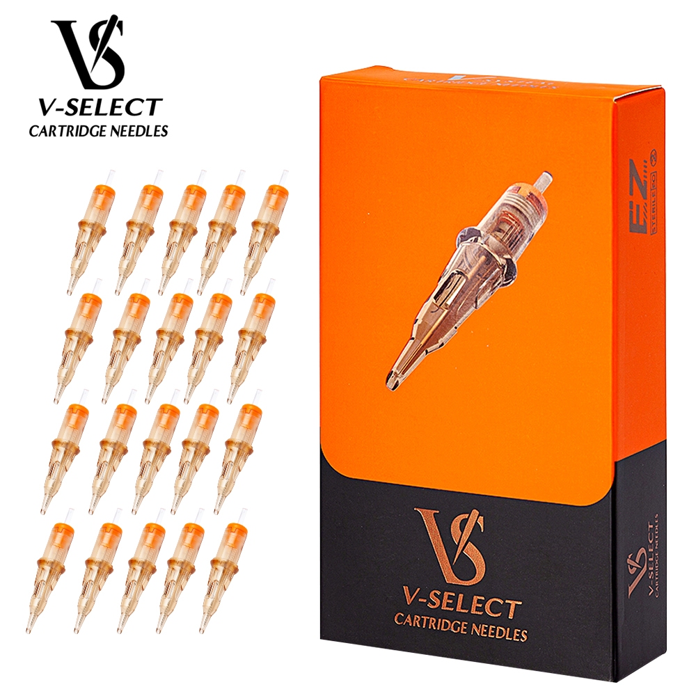 EZ V-Select Tattoo Cartridge Kim xăm #10 0.30m m #12 0.35mm Magnum / Bóng tròn Phụ kiện hình xăm Makup vĩnh viễn 20 Cái / hộp