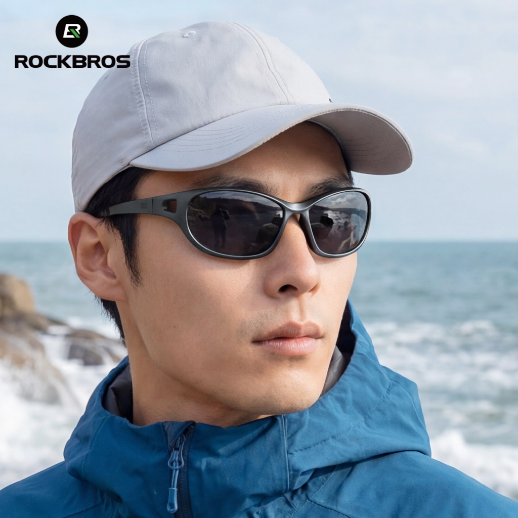 Kính mát Rockbros UV400 chống nắng và gió nhẹ cho đi xe đạp, chạy bộ và câu cá
