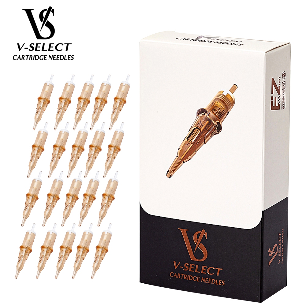EZ V-Select Tattoo Cartridge Kim xăm #08 0,25mm #12 0.35mm Vòng Lót / Bóng Tròn Thường Trực Makup Tattoo Phụ Kiện 20 Cái / Hộp