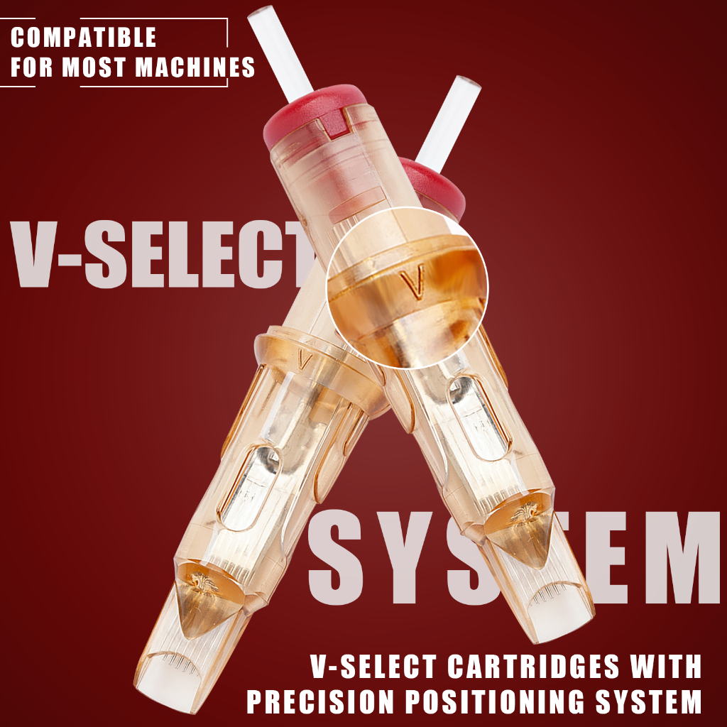 EZ V-Select Tattoo Cartridge Kim xăm #08 0,25mm #12 0.35mm Vòng Lót / Bóng Tròn Thường Trực Makup Tattoo Phụ Kiện 20 Cái / Hộp