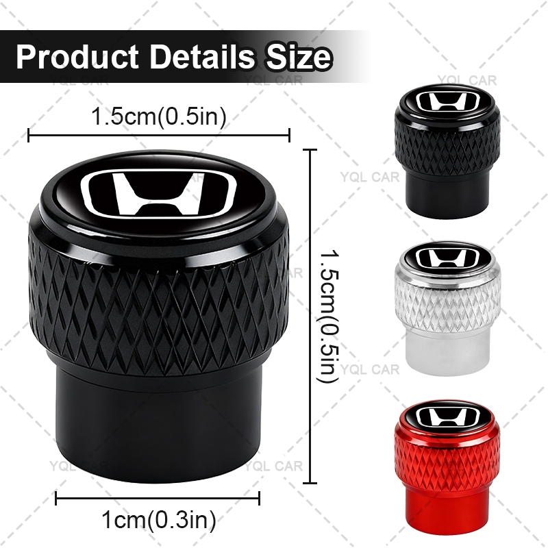 4 Ren Lốp Xe Ô Tô Chống Rò Rỉ Nắp Vít-on Loại Bánh Xe Ô Tô Lốp Bảo Vệ Mũ Đa Năng Cho Xe Honda TYPER Civic XR-V HR-V