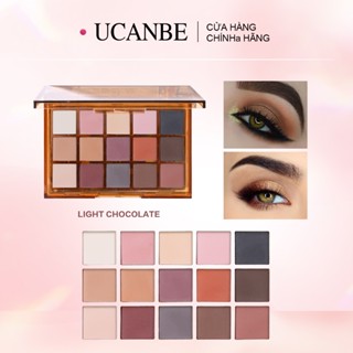 UCANBE 15 Màu Hoa Hồng Sô Cô La Nâu Xám Bảng Phấn Mắt Shimmer Matte Powder