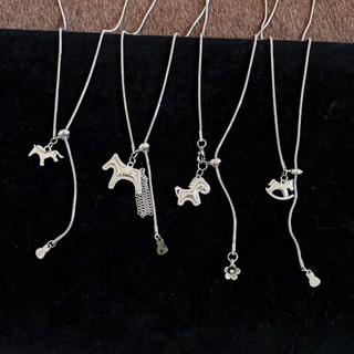 Mặt dây chuyền zircon pony tối giản, độc đáo - Trang sức sang trọng cho nữ