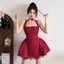 Cutenew Váy Jacquard + Lưới Váy phồng Nữ Gợi Cảm Nơ Cao Quý Sequin Không Tay Dây Lưng Co Giãn Sinh Nhật Phù Hợp Với