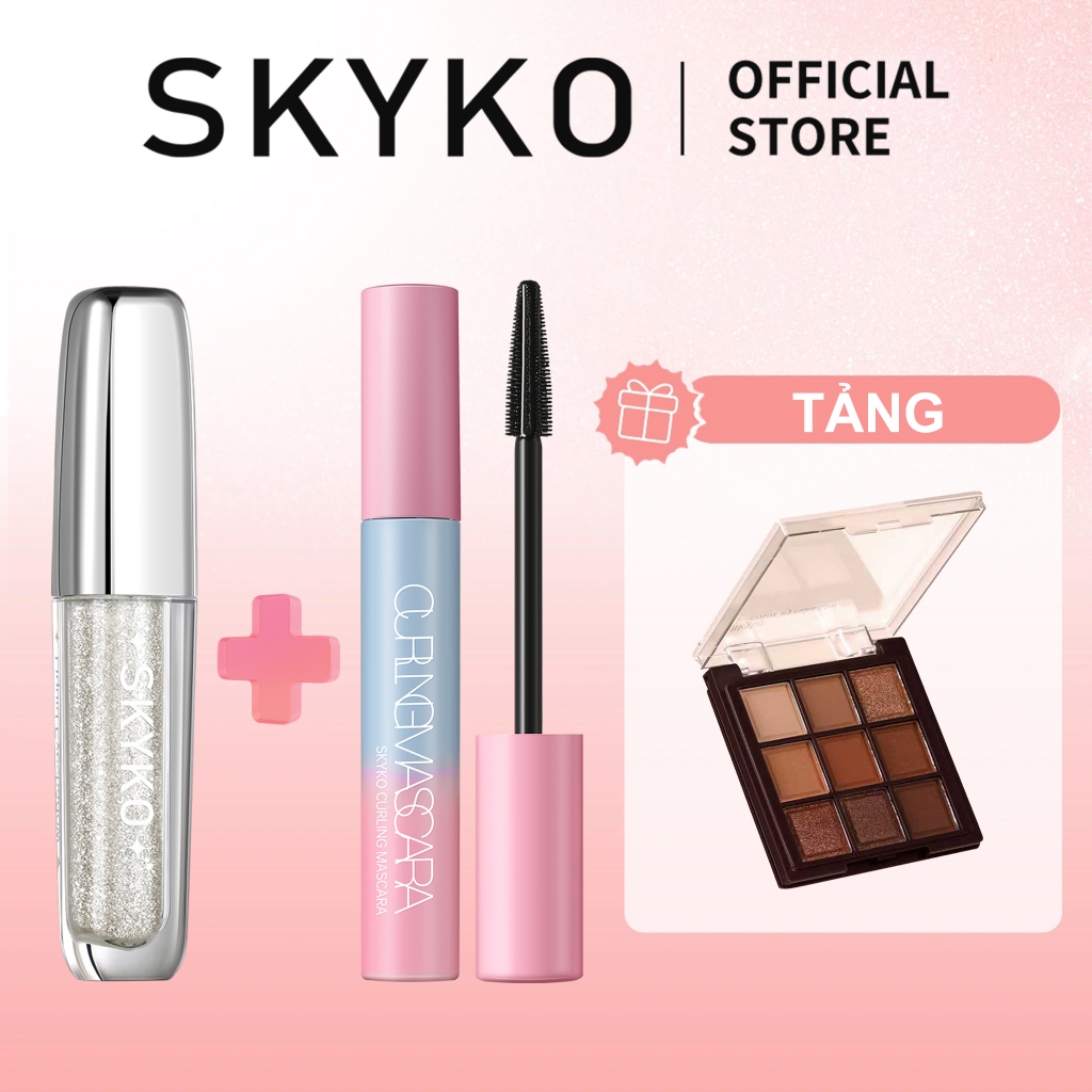 [Combo] Bộ phấn mắt dạng lỏng SKYKO & Masacra lâu trôi