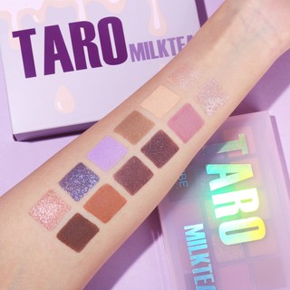 【15 Màu Bảng Mắt】UCANBE Taro Milk Tea Phấn Mắt - Phong Cách Kỳ Ảo: Ánh Kim Rực Rỡ, Phấn Matte Tông Tím, Hồng Pastel