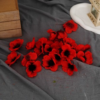 Hoa Hải Quỳ Giả 7cm Hoa Anh Túc Lụa Trang Trí Đám Cưới DIY Phụ Kiện Handmade Decor Nhà Cửa Chụp Ảnh 20 Chiếc Đầu Cành Rời Vintage Đa Dạng Màu Sắc Anemone Poppy Artificial Silk Flower Heads Wedding Party Decoration Crafting Supplies Home Ornament
