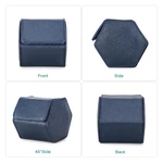 CONTACTS FAMILY 4 Màu Saffiano Da Thật Chính Hãng Bao Da - Túi Đồng Hồ Du Lịch Di Động Có Miếng Lót Da Lộn Bảo Vệ — ảnh 5