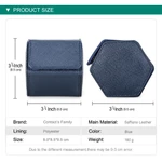 CONTACTS FAMILY 4 Màu Saffiano Da Thật Chính Hãng Bao Da - Túi Đồng Hồ Du Lịch Di Động Có Miếng Lót Da Lộn Bảo Vệ — ảnh 3