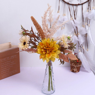 Hoa Giả Decor Bó Dahlia Cúc Daisy Cỏ Lau Khô Trang Trí Nhà Cửa Cao Cấp Đẹp Như Thật Phong Cách Bắc Âu Vintage Mùa Thu Chụp Ảnh Đám Cưới Studio Phòng Khách Ban Công Cây Nhựa Lụa Sang Trọng Phụ Kiện Cắm Tiệc Quà Tặng Thẩm Mỹ Reed Pampas Retro