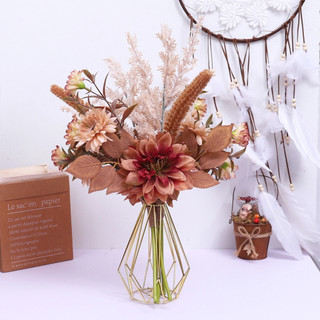 Hoa Giả Decor Bó Dahlia Cúc Daisy Cỏ Lau Khô Trang Trí Nhà Cửa Cao Cấp Đẹp Như Thật Phong Cách Bắc Âu Vintage Mùa Thu Chụp Ảnh Đám Cưới Studio Phòng Khách Ban Công Cây Nhựa Lụa Sang Trọng Phụ Kiện Cắm Tiệc Quà Tặng Thẩm Mỹ Reed Pampas Retro